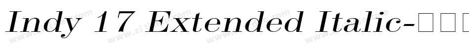 Indy 17 Extended Italic字体转换
